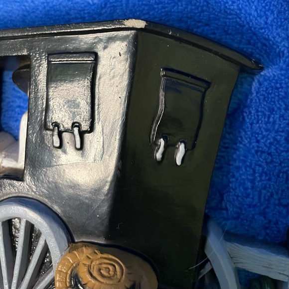 VINTAGE 90’s Burwood Product of Amish Horse & Buggy Wall Hanging, made in USA - Picture 4 of 5